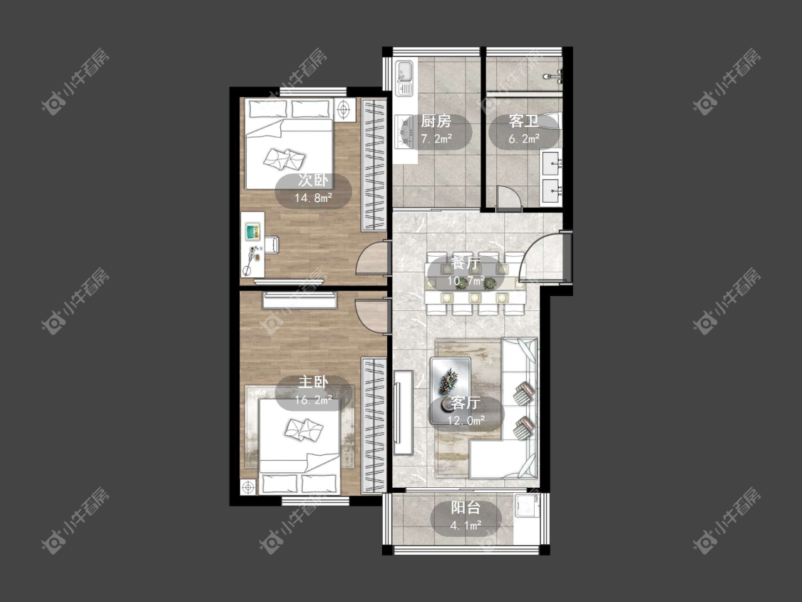 镇江大定船在售二手房源户型图_小牛看房