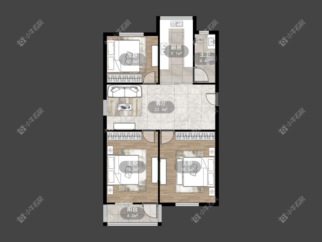 镇江华南新村在售二手房源户型图_小牛看房