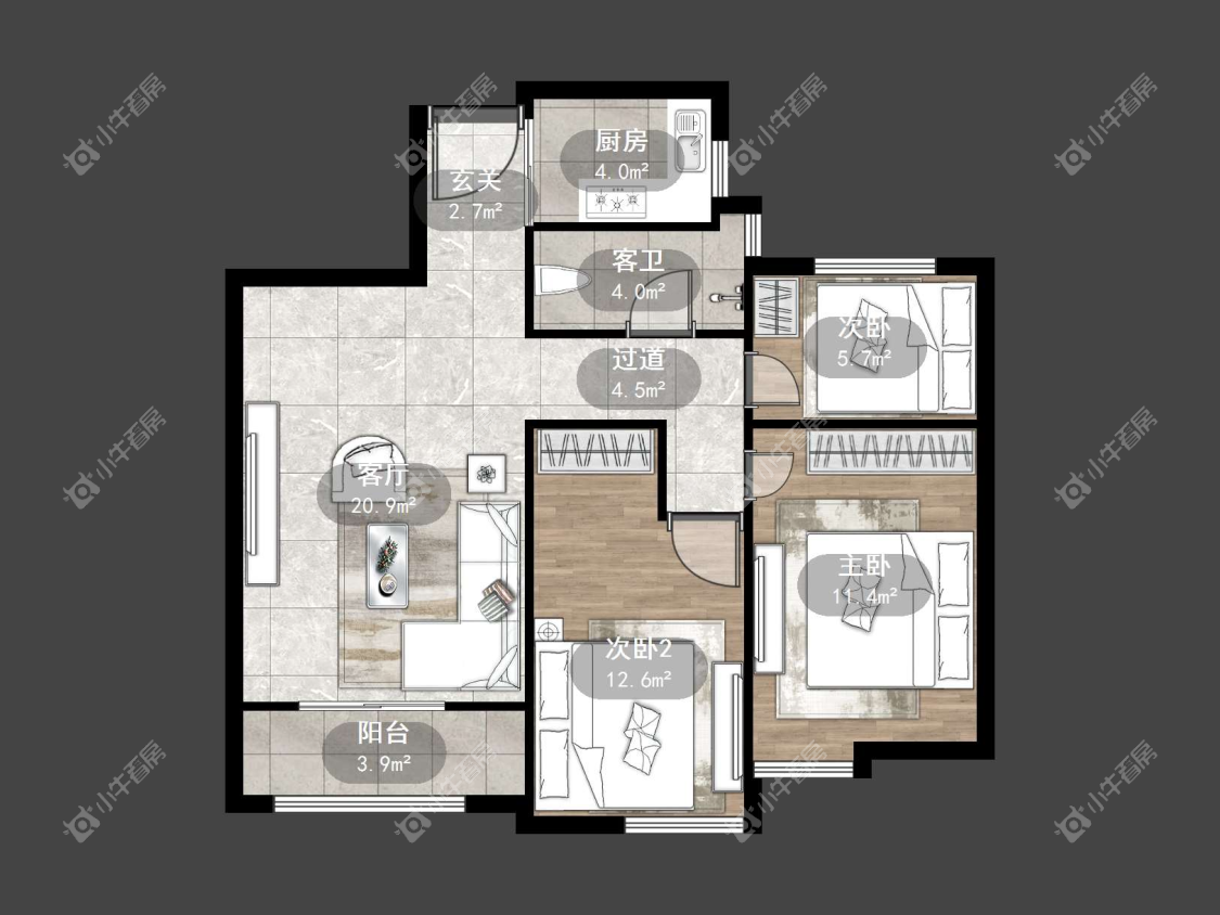 镇江国信宜和在售二手房源户型图_小牛看房