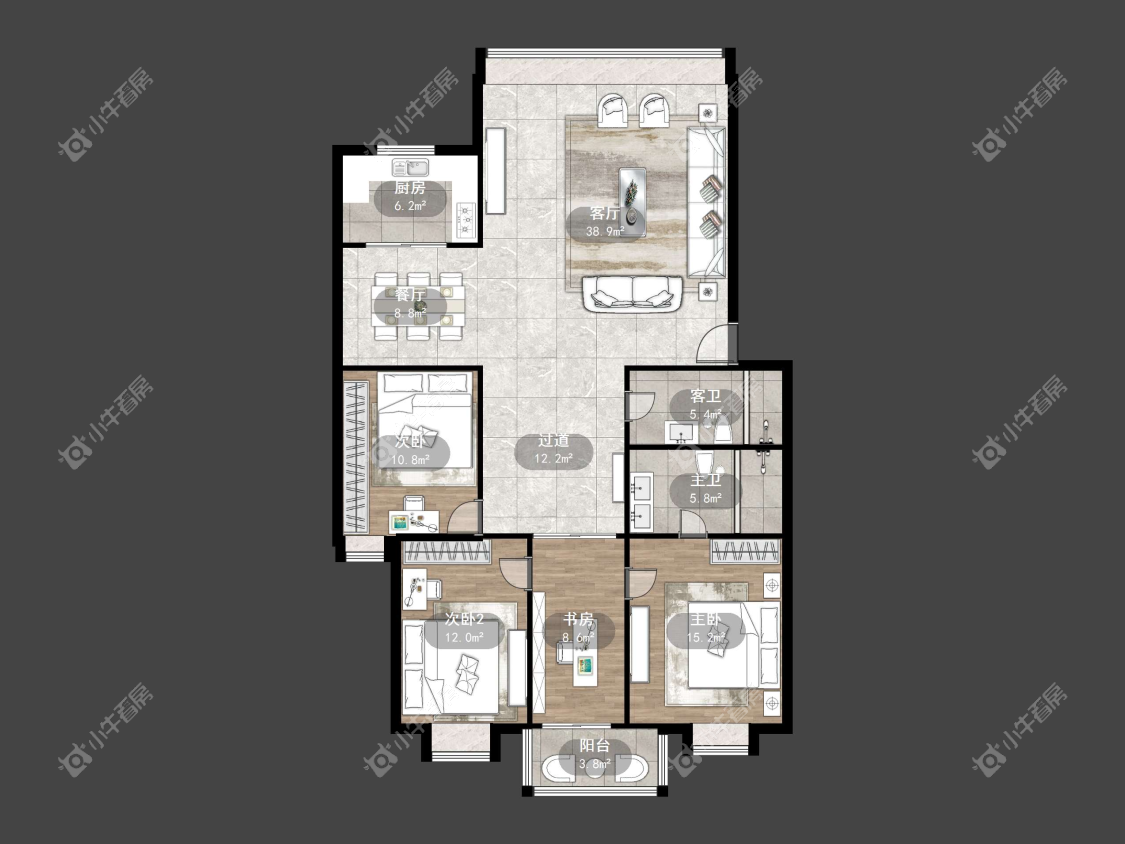 镇江凤翔花园在售二手房源户型图_小牛看房
