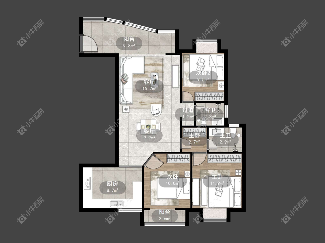 镇江东方盛世在售二手房源户型图_小牛看房