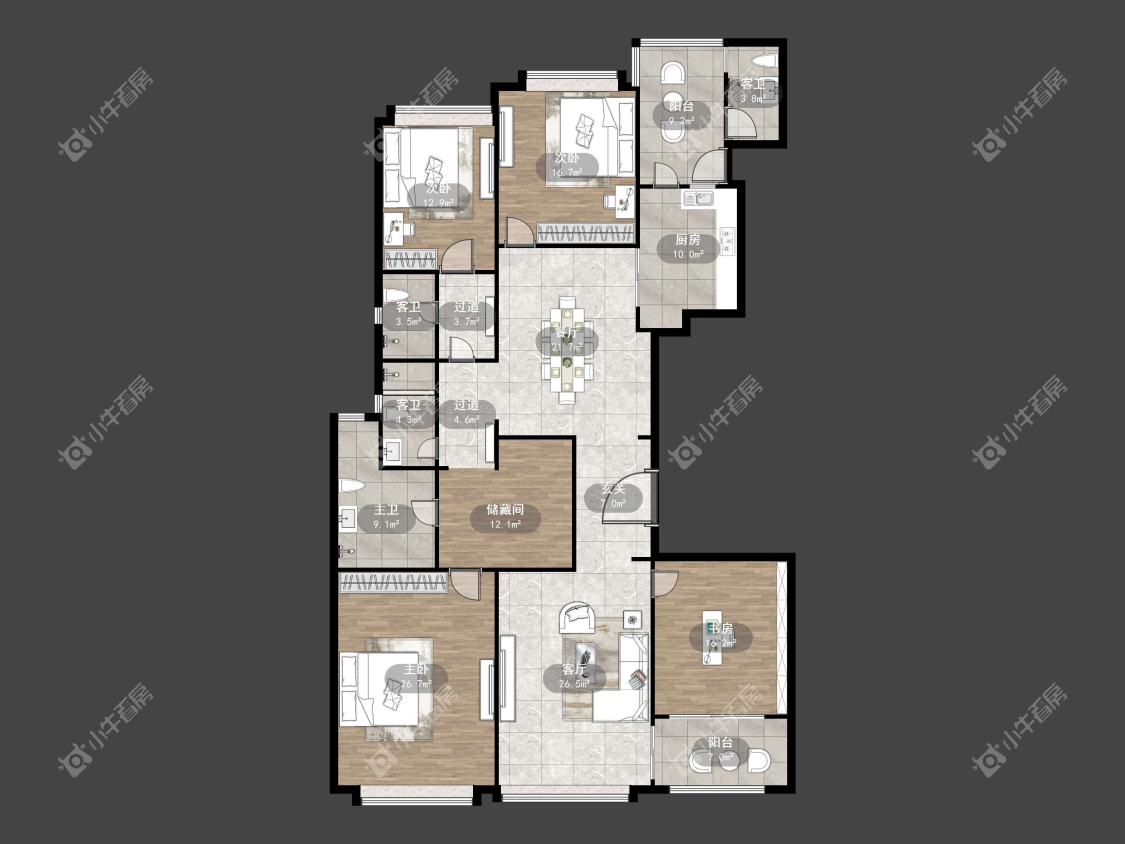 镇江恒大城在售二手房源户型图_小牛看房