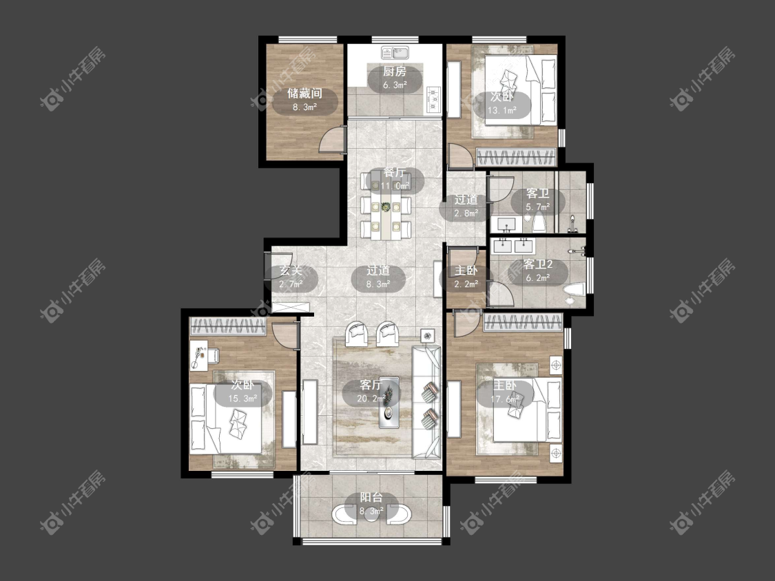 镇江滨河凤凰城在售二手房源户型图_小牛看房