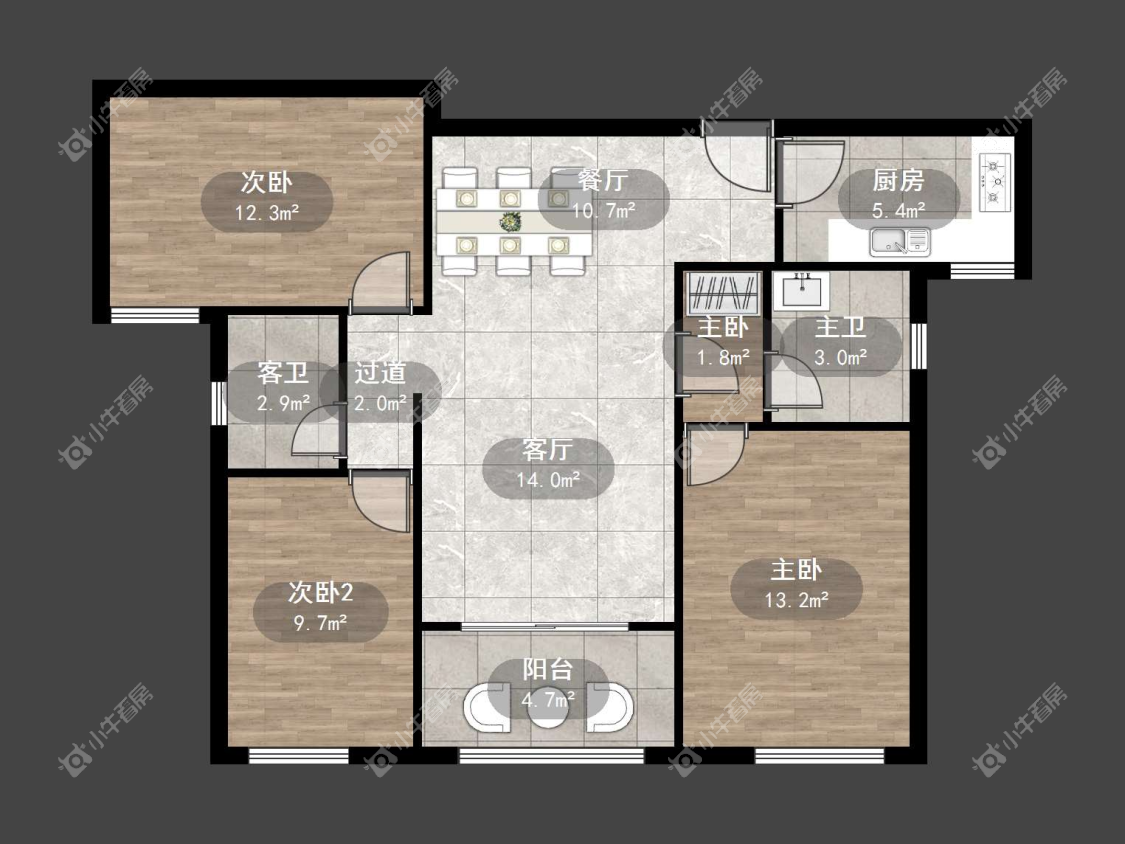 镇江吾悦华府（丹阳）在售二手房源户型图_小牛看房