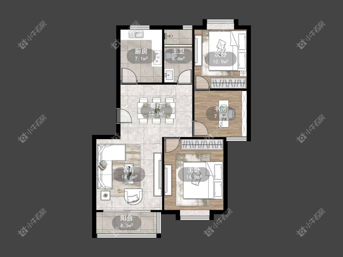 镇江惠泽苑在售二手房源户型图_小牛看房
