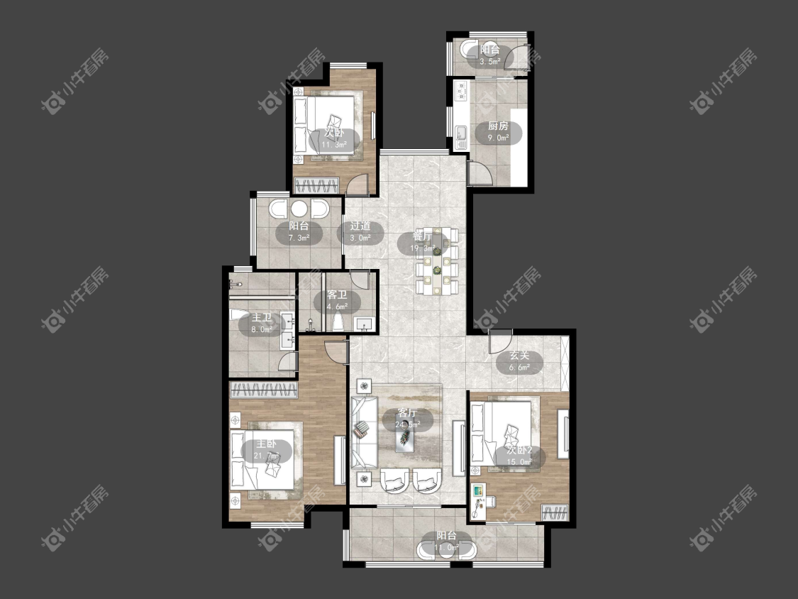 镇江嘉源首府在售二手房源户型图_小牛看房