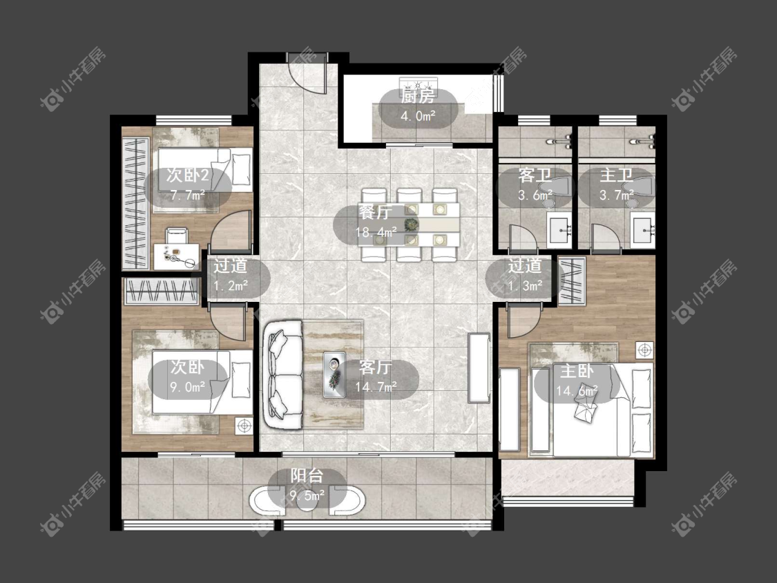 镇江远洋心里在售二手房源户型图_小牛看房