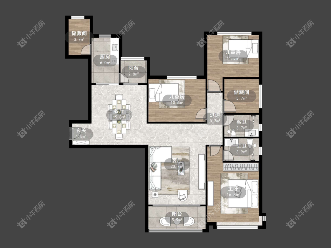镇江恒大名都一期在售二手房源户型图_小牛看房