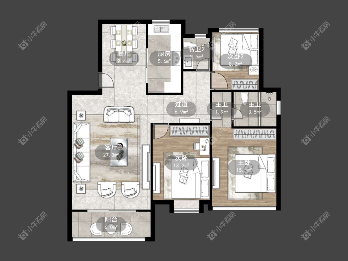 镇江凰嘉花苑在售二手房源户型图_小牛看房