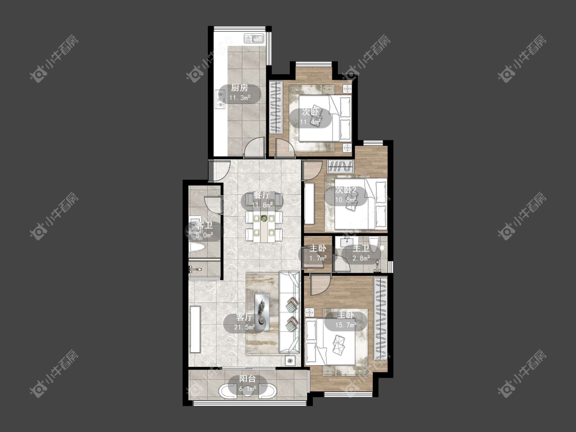 镇江凤翔花园在售二手房源户型图_小牛看房