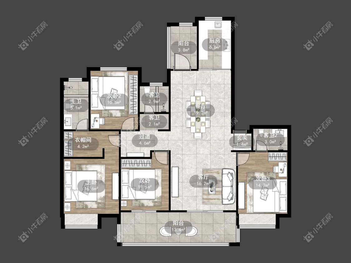 镇江汇金天地在售二手房源户型图_小牛看房