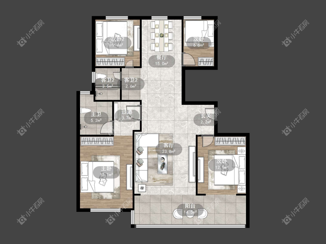 镇江天怡紫宸在售二手房源户型图_小牛看房