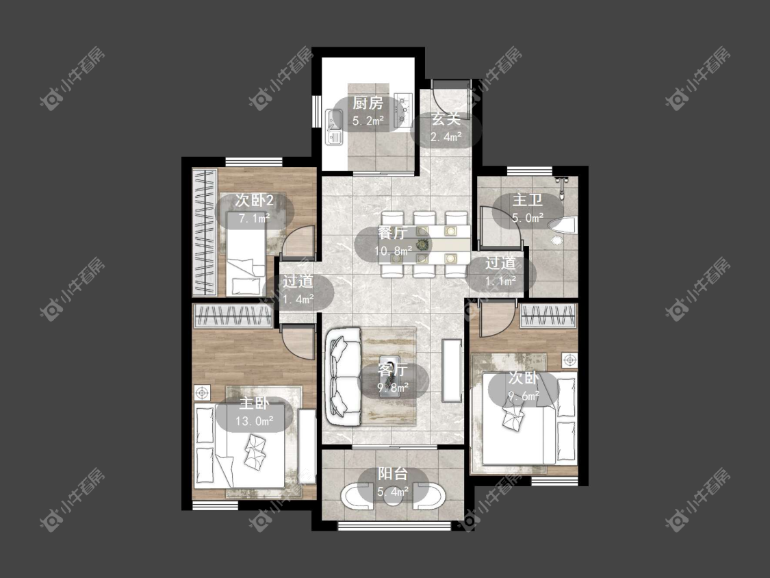 镇江国信宜和在售二手房源户型图_小牛看房