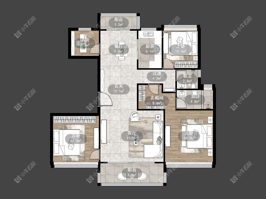 镇江碧桂园樾府在售二手房源户型图_小牛看房