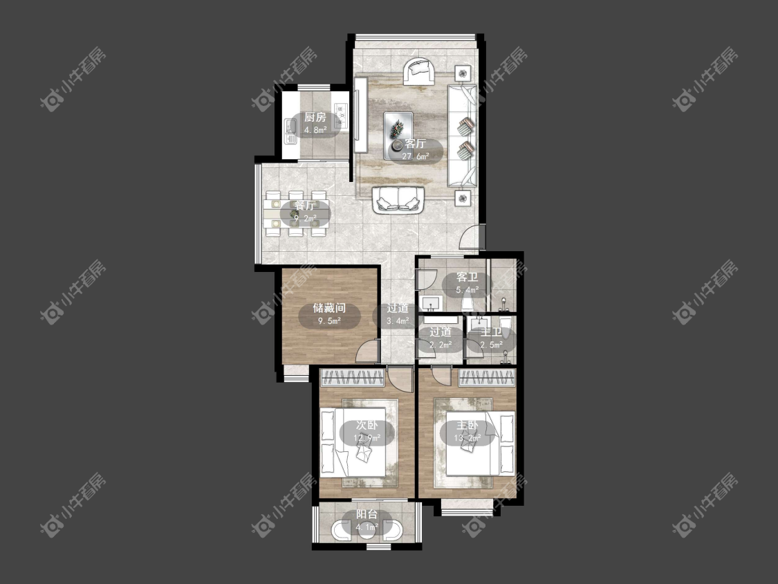 镇江凤翔花园在售二手房源户型图_小牛看房