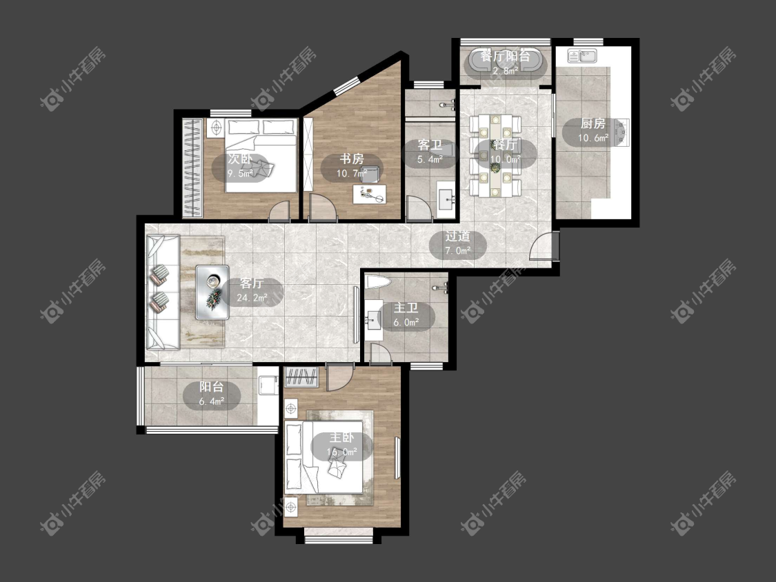 镇江澳都花城在售二手房源户型图_小牛看房