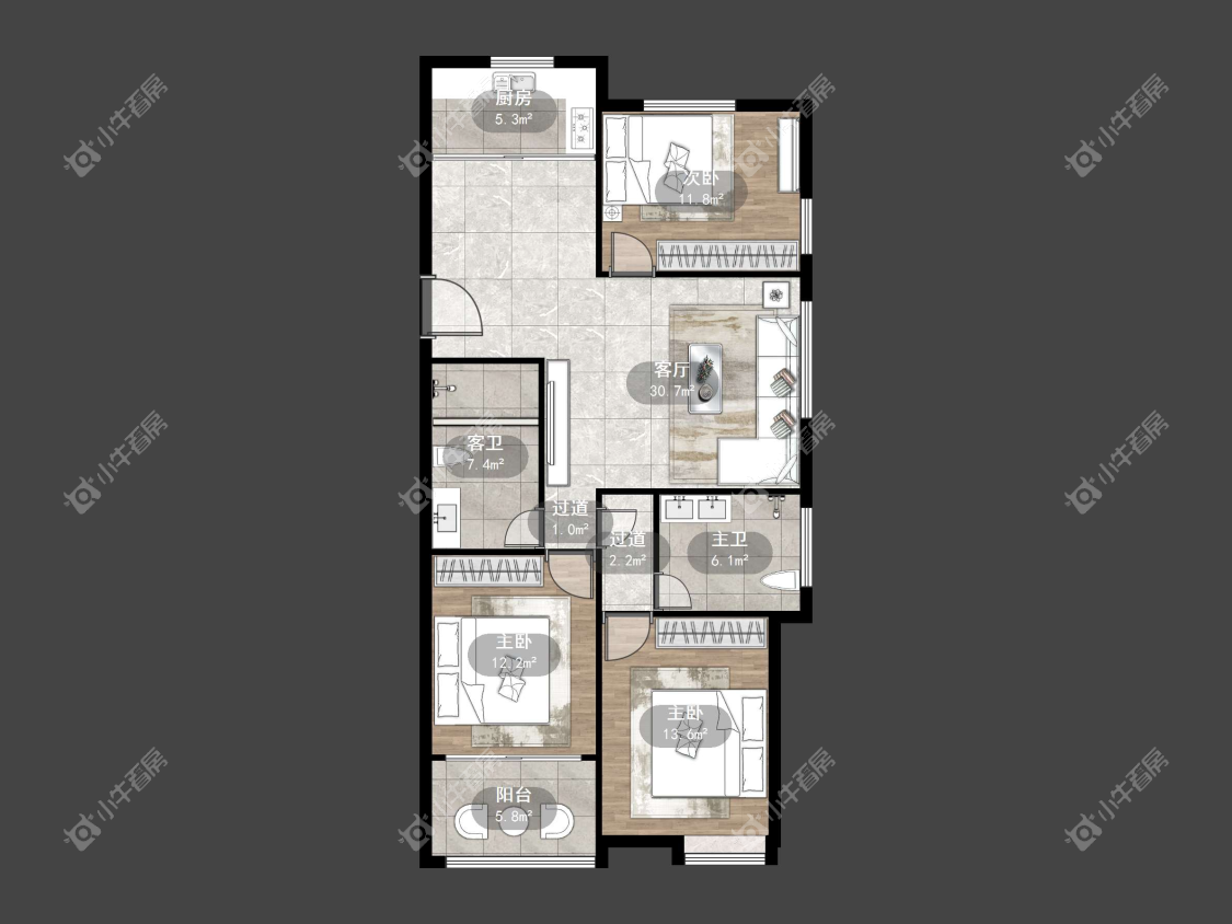 镇江紫竹园在售二手房源户型图_小牛看房
