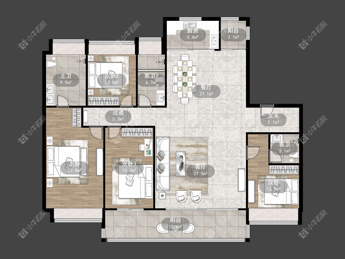 镇江中海臻如府在售二手房源户型图_小牛看房