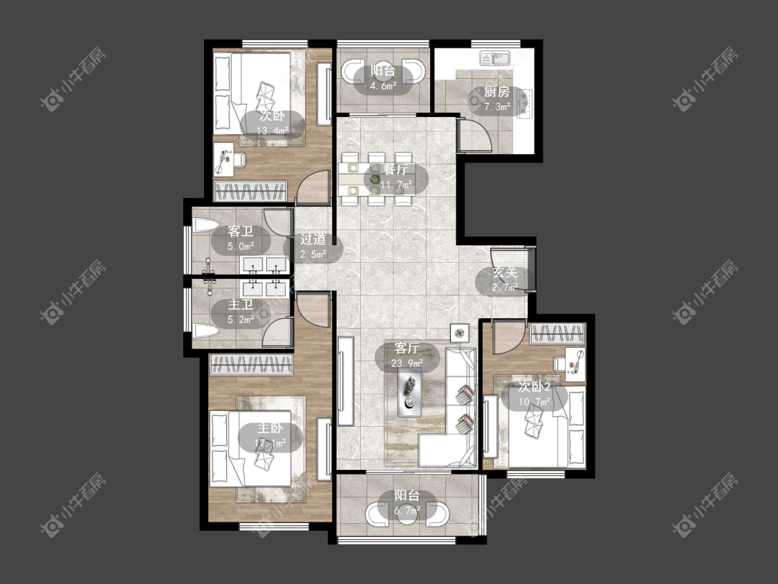 镇江御珑湾(丹阳)在售二手房源户型图_小牛看房