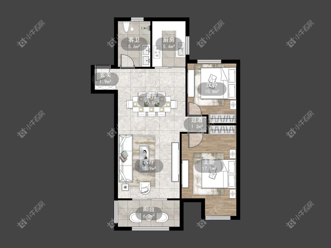 镇江滨河凤凰城在售二手房源户型图_小牛看房