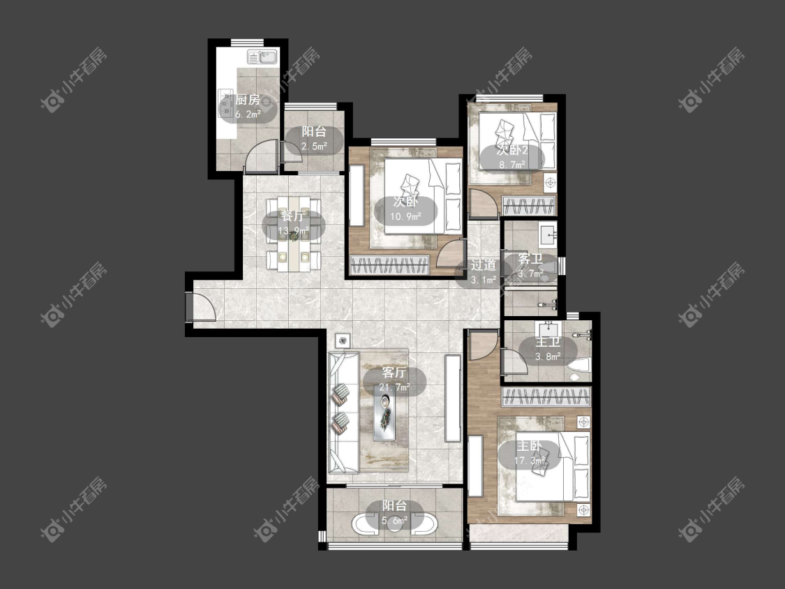 镇江恒大名都一期在售二手房源户型图_小牛看房
