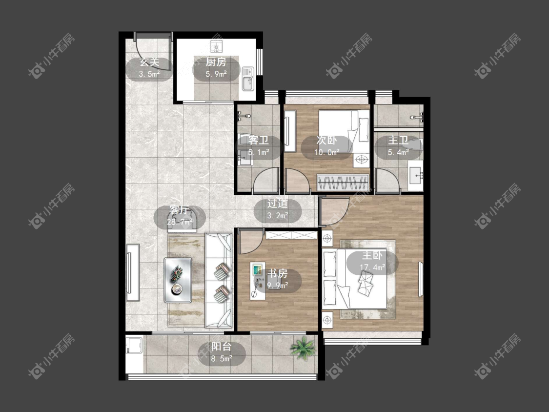 镇江碧桂园樾府在售二手房源户型图_小牛看房
