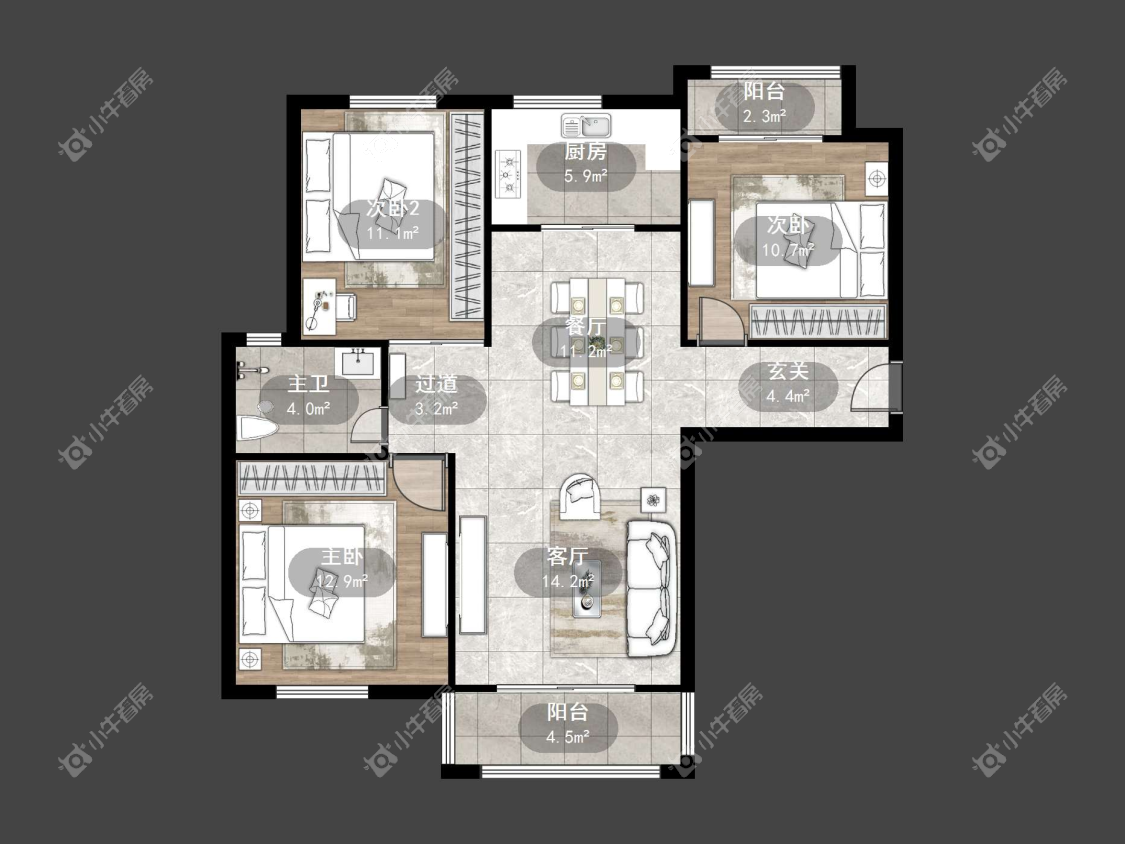 镇江天悦名城在售二手房源户型图_小牛看房