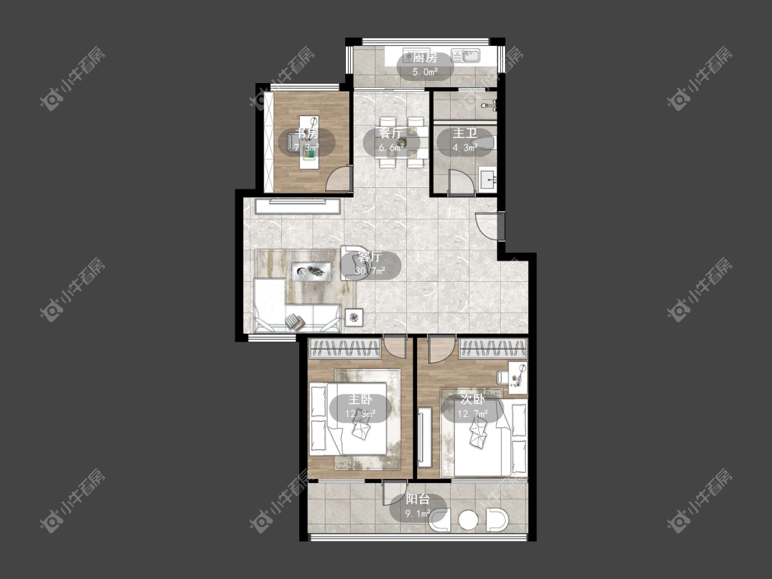镇江千家乐园在售二手房源户型图_小牛看房