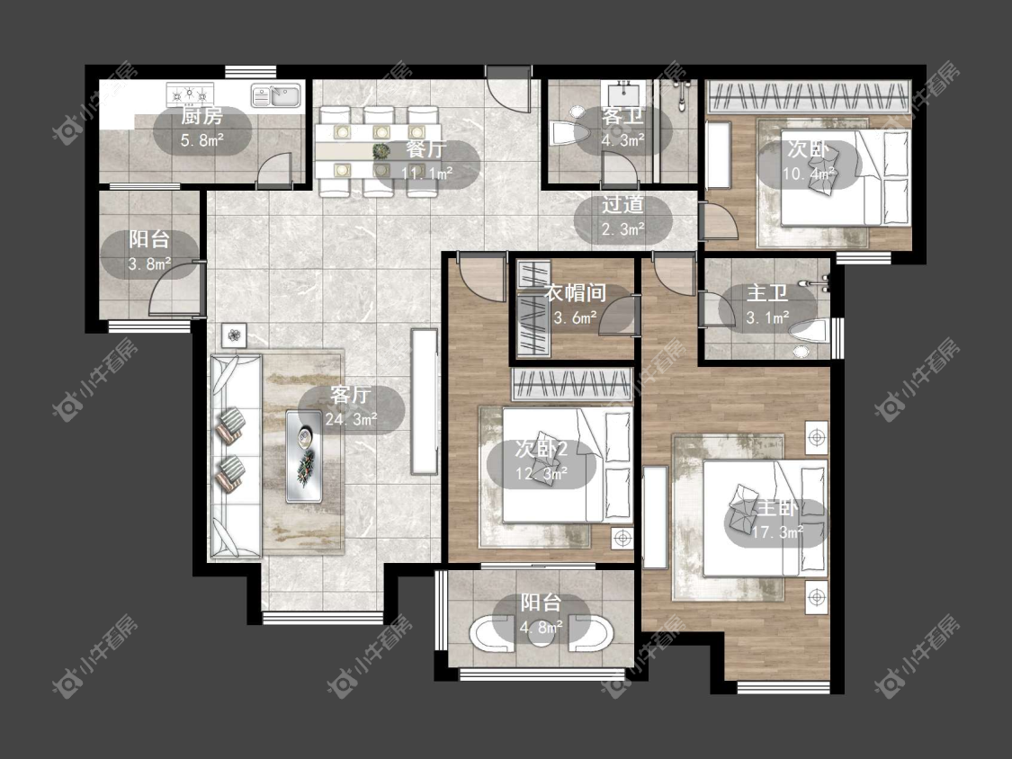 镇江江南人家在售二手房源户型图_小牛看房