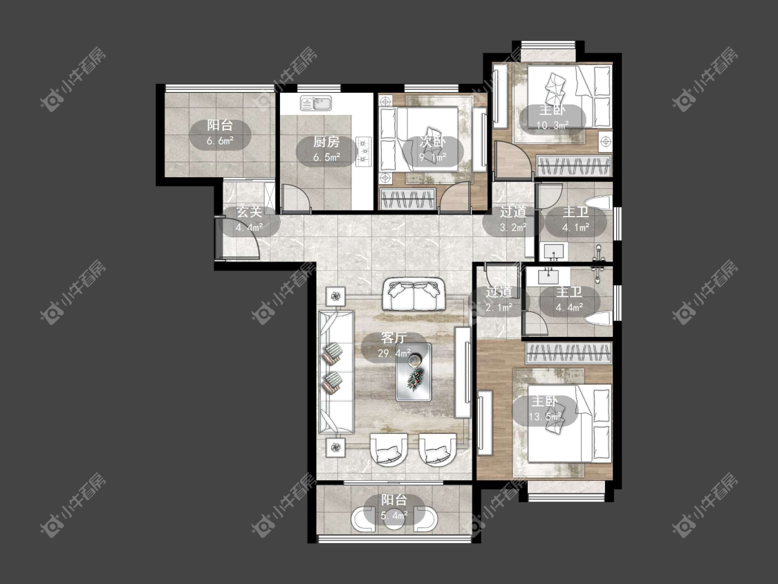 镇江美亚华悦在售二手房源户型图_小牛看房