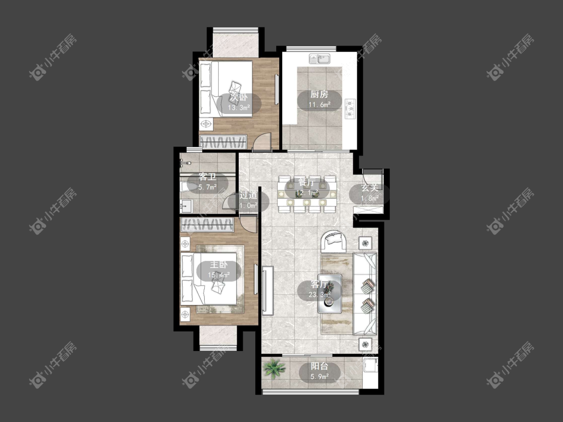 镇江金鼎城市花园在售二手房源户型图_小牛看房