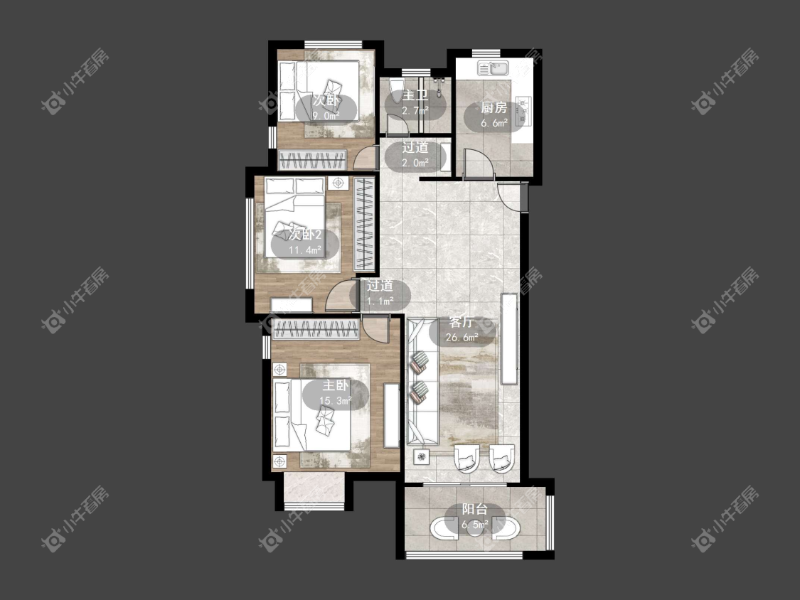 镇江滨河凤凰城在售二手房源户型图_小牛看房