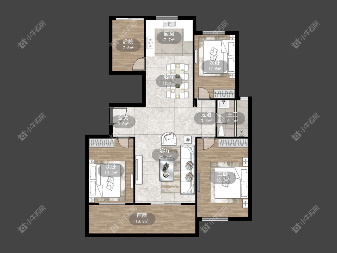 镇江滨河凤凰城在售二手房源户型图_小牛看房