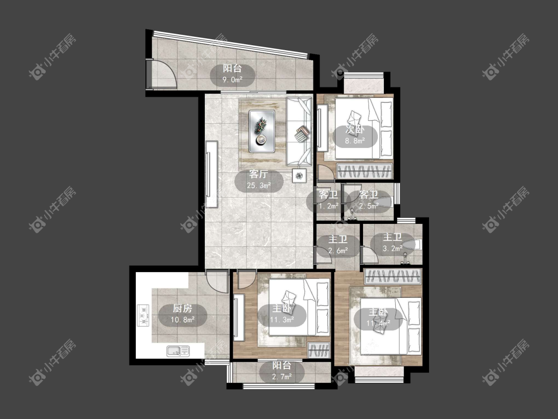 镇江东方盛世在售二手房源户型图_小牛看房