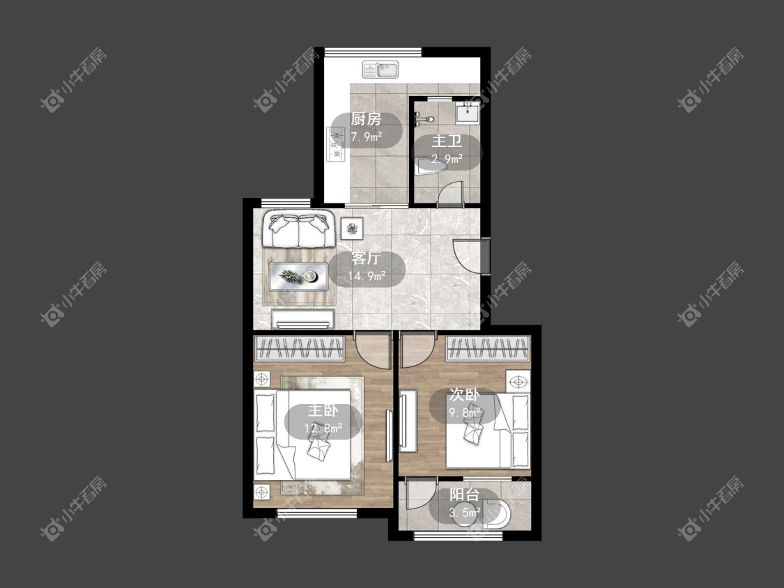 镇江华南新村在售二手房源户型图_小牛看房