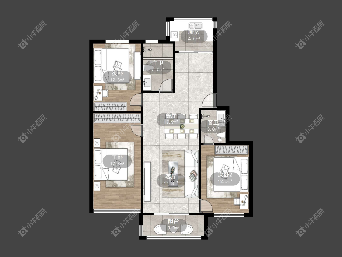 镇江幸福二区在售二手房源户型图_小牛看房