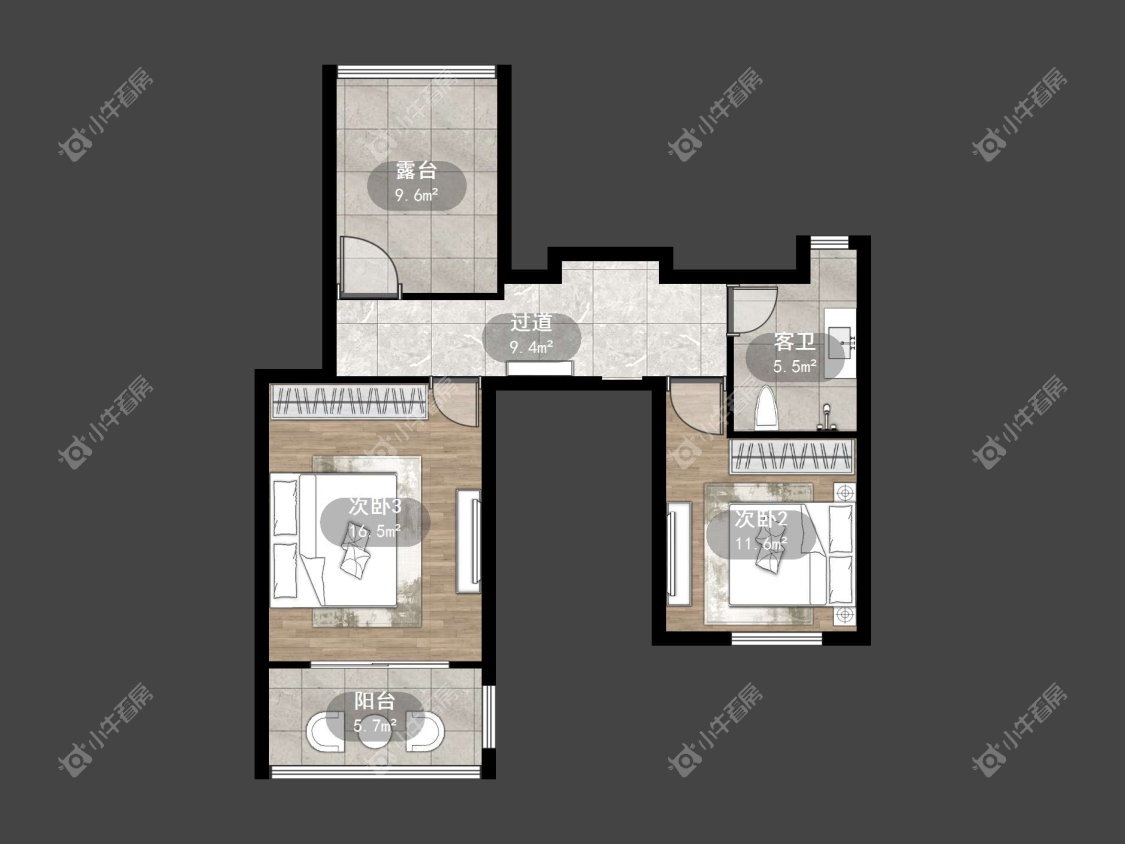 镇江欧洲城在售二手房源户型图_小牛看房