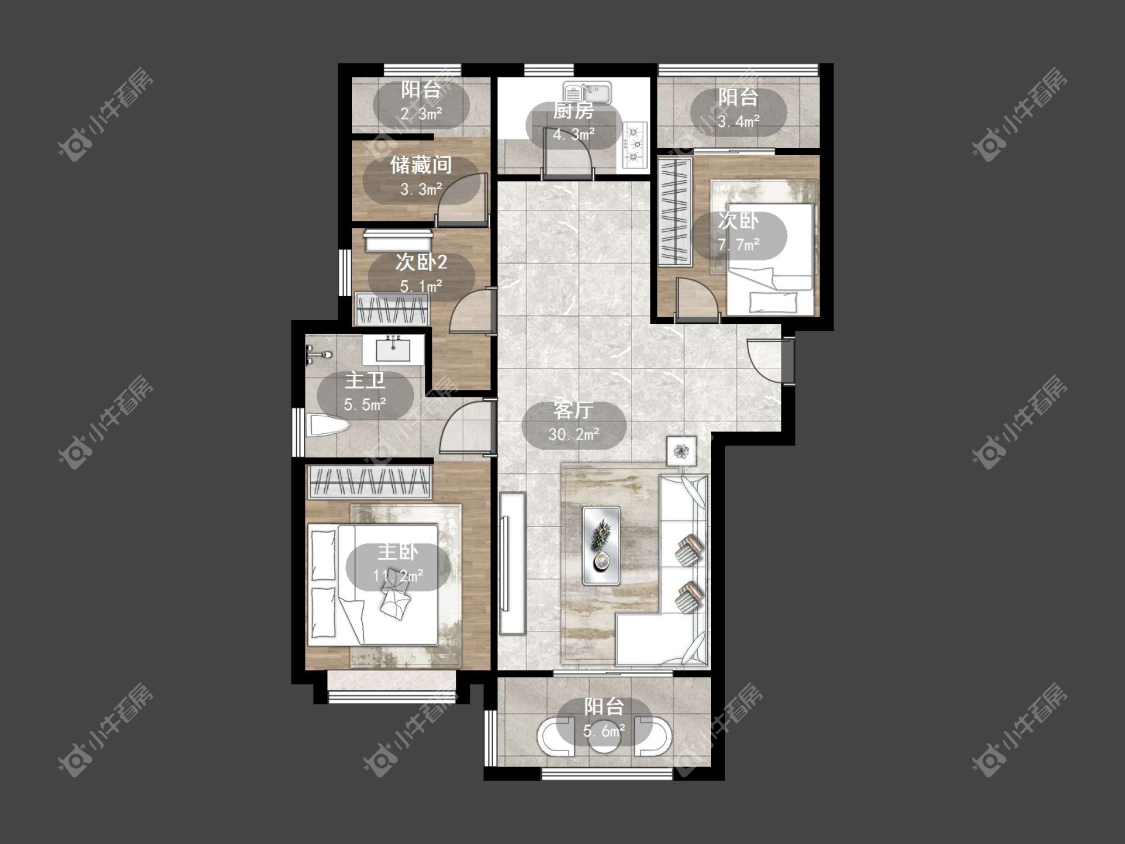 镇江爱家尚城在售二手房源户型图_小牛看房