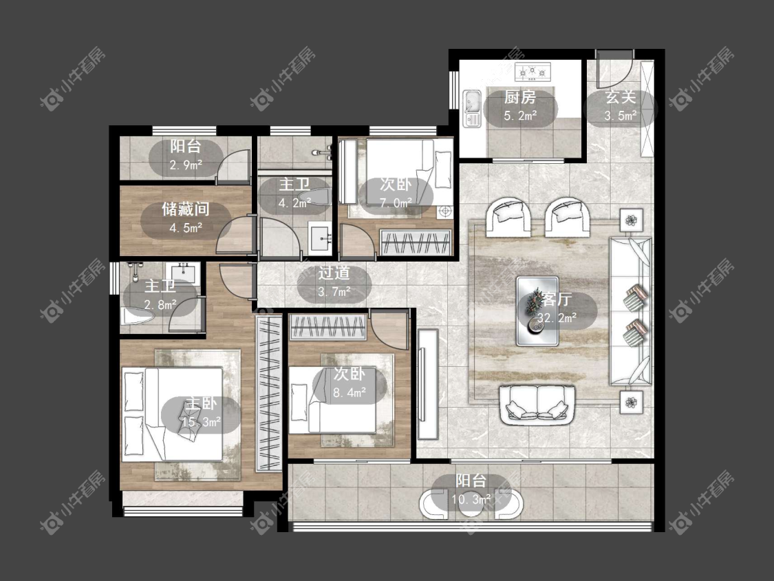 镇江远洋心里在售二手房源户型图_小牛看房
