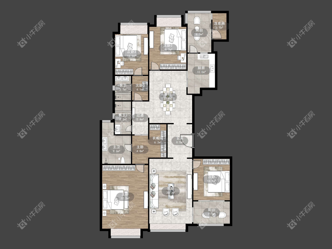 镇江恒大城在售二手房源户型图_小牛看房