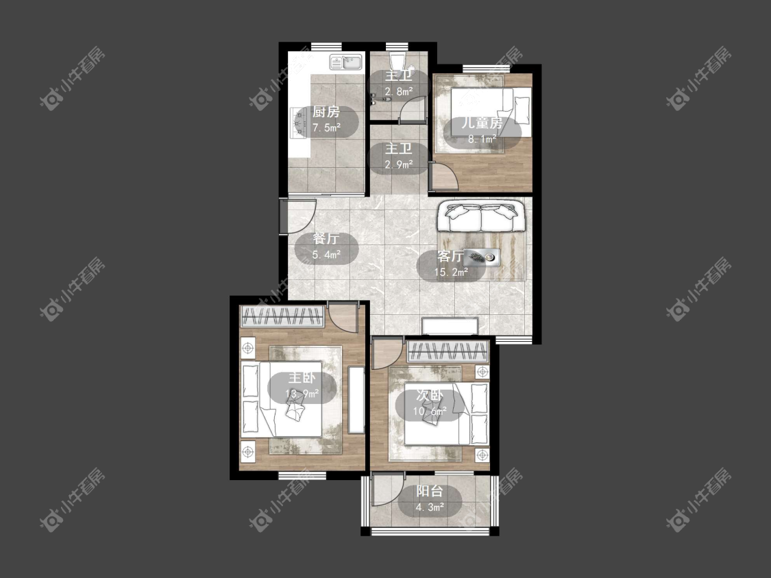 镇江华南新二村在售二手房源户型图_小牛看房