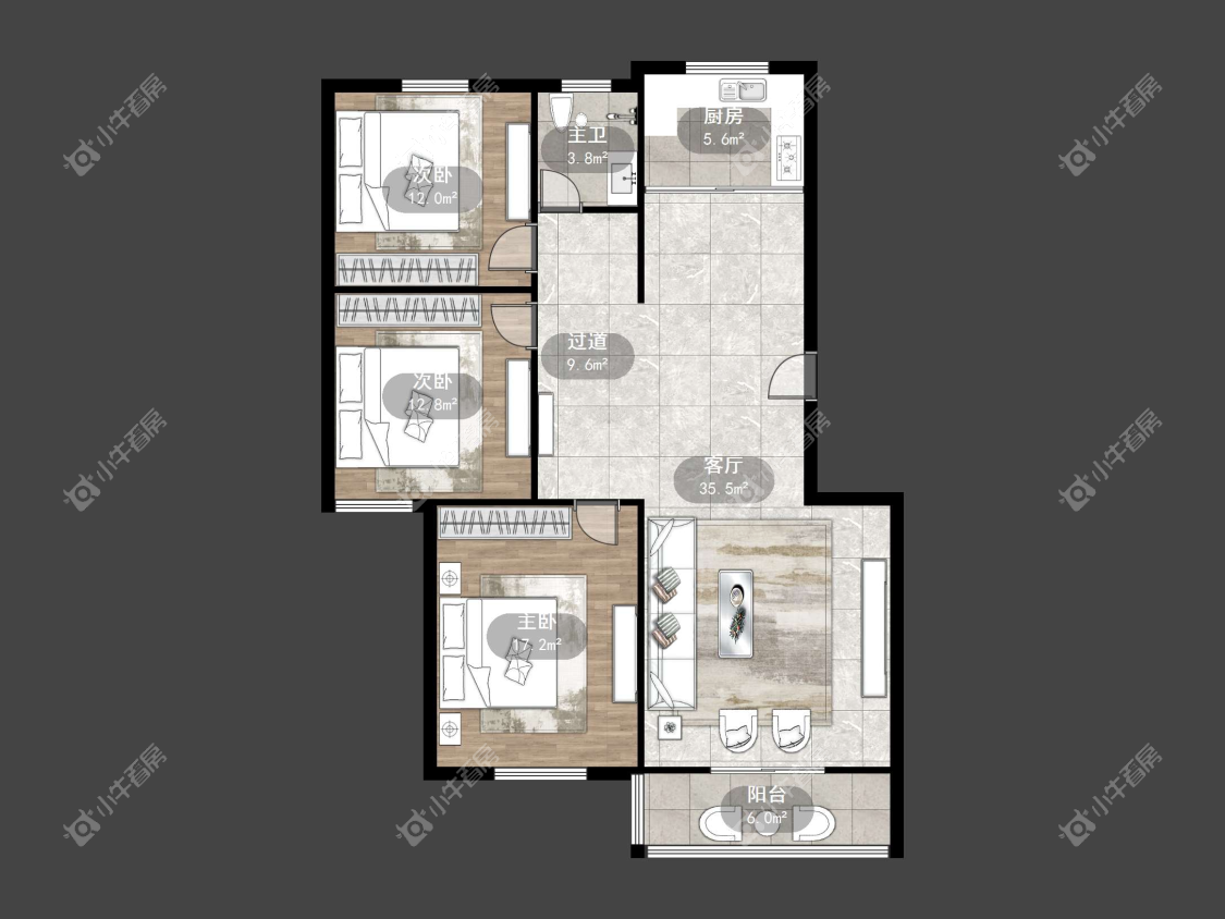 镇江东南新城在售二手房源户型图_小牛看房