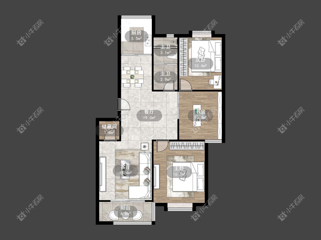 镇江西环路（丹阳）在售二手房源户型图_小牛看房
