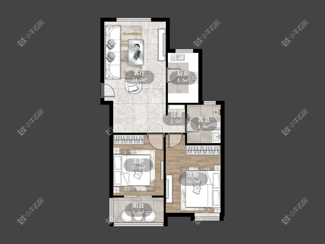 镇江国信宜和在售二手房源户型图_小牛看房
