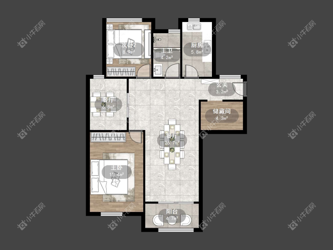 镇江丹凤国际在售二手房源户型图_小牛看房