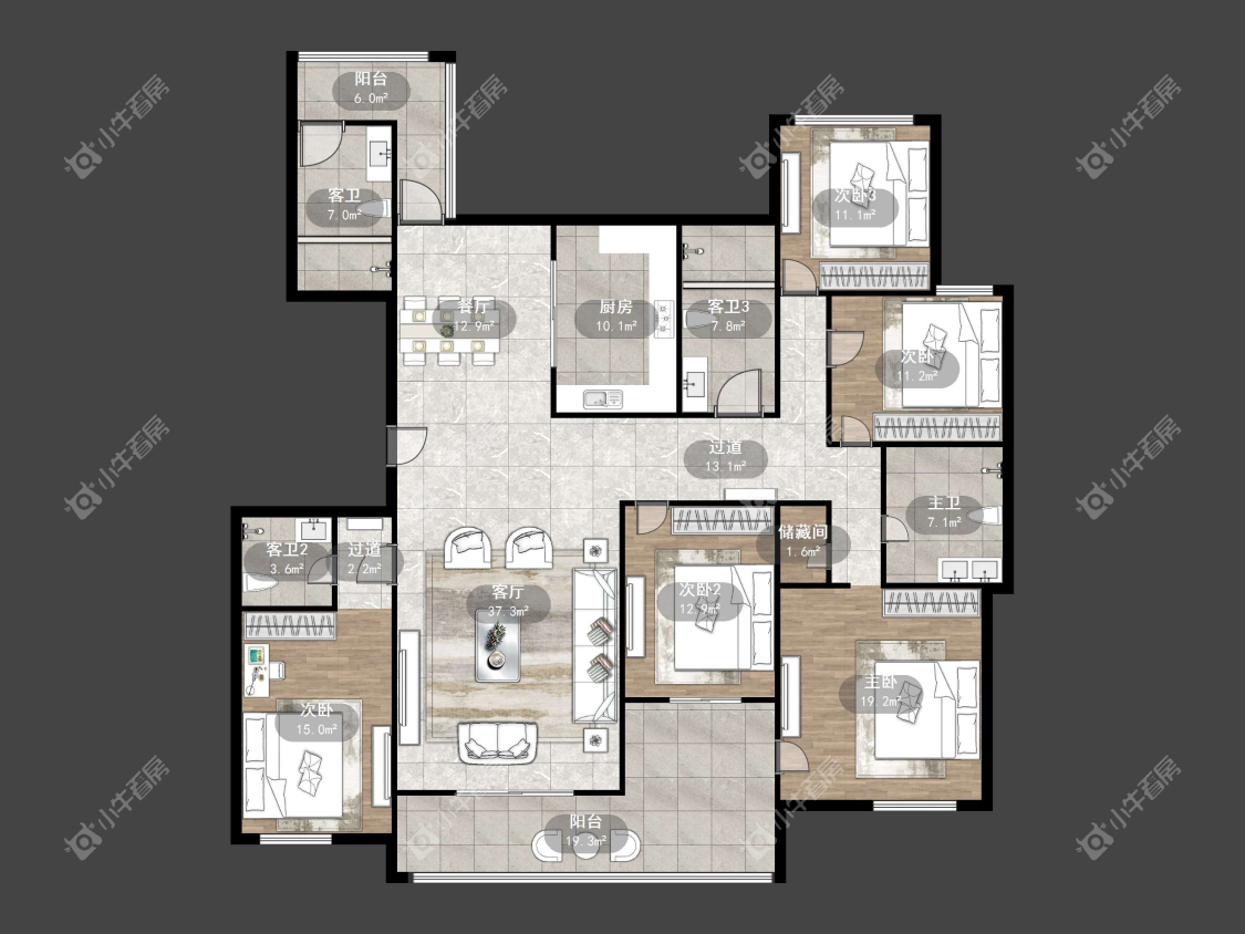 镇江嘉源首府在售二手房源户型图_小牛看房