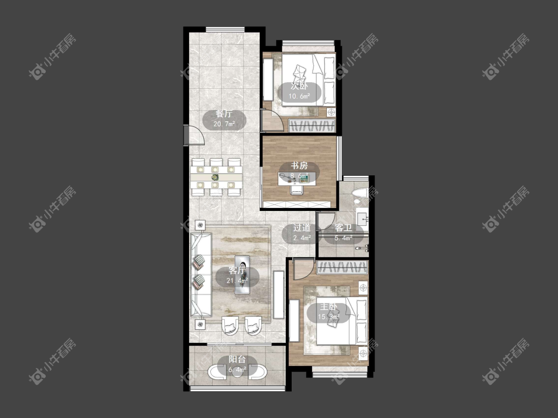 镇江华都幸福里在售二手房源户型图_小牛看房