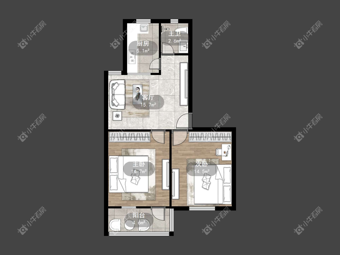 镇江百花新村在售二手房源户型图_小牛看房