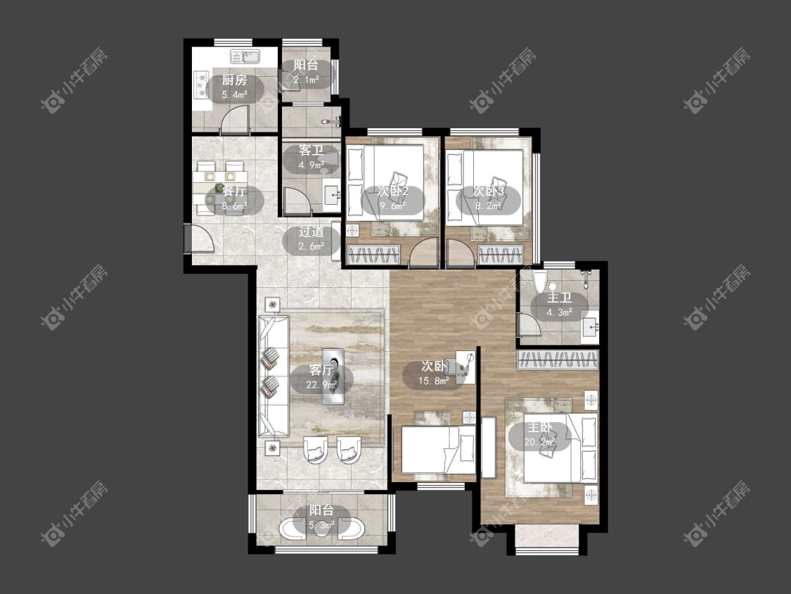 镇江信达香堤国际在售二手房源户型图_小牛看房