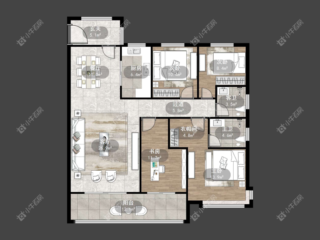 镇江中南熙悦城中南二期在售二手房源户型图_小牛看房